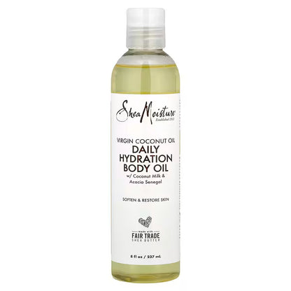 Sheamoisture Daily Hydration Body Oil Virgin Coconut Oil for Dry Skin Paraben Free 8 Oz