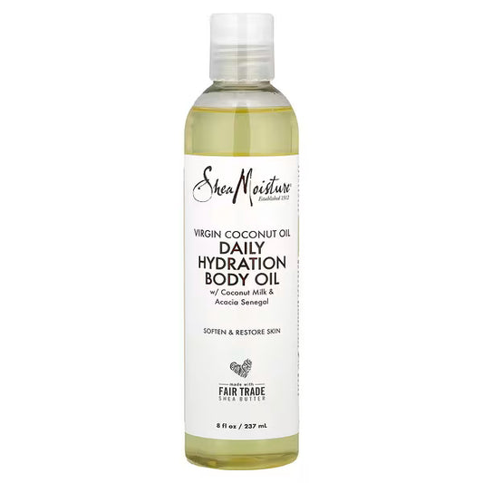 Sheamoisture Daily Hydration Body Oil Virgin Coconut Oil for Dry Skin Paraben Free 8 Oz